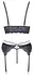 Cottelli LINGERIE Lace Trio Set L - Floral Lace Bra & Suspender Belt