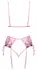 kissable Embroidered Floral Lingerie Set L/XL - Light Pink, 3-Piece