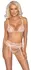 Kissable Rose L/XL Three-Piece Lingerie Set with Suspenders and Lace Details