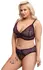 Cottelli CURVES Lace Bra and Briefs Set Purple 3XL Adjustable Fit