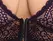 Cottelli CURVES Lace Bra and Briefs Set Purple 3XL Adjustable Fit