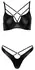 Cottelli Lingerie Matte Black Bra Set 85B/L with Decorative Straps