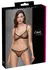 Cottelli Lingerie Set 85B/L Black Mesh with Gold Shimmer Finish
