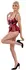 Abierta Fina Longline Shelf Bra Set Red 80B/M with Decorative Chains