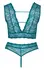 Cottelli Curves Bra Set Teal Lace XL - Decorative Straps & Rings