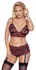 Cottelli CURVES Pearl Lace Bra & Suspender Set 3XL/4XL, Two-Tone Design