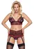 Cottelli CURVES Pearl Lace Bra & Suspender Set 3XL/4XL, Two-Tone Design