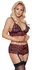 Cottelli CURVES Pearl Lace Bra & Suspender Set 3XL/4XL, Two-Tone Design