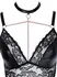 Cottelli CURVES Bra & Suspender Briefs 4XL with Removable Chains, Matte & Lace