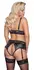 Cottelli CURVES Bra & Suspender Briefs 3XL, Matte Look & Lace, Rose-Gold Accents