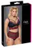 Cottelli CURVES Black/Red Wireless Lace Set XL - Floral Design