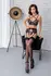 Abierta Fina Lace Lingerie Set XL Black with Velvet & Rose Gold Accents