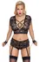 Cottelli Bondage Bra Set 4XL Lace Design with Rose-Gold Accents