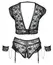 Cottelli Bondage Bra Set 4XL Lace Design with Rose-Gold Accents