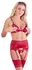 Cottelli Collection Red Lingerie Set with Bra & Adjustable Suspender Belt - Size L