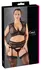 Cottelli Collection Lace Bralette & Suspender Set Black 3XL