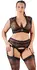 Cottelli Collection Lace Bralette & Suspender Set Black 3XL