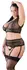 Cottelli Collection Lace Lingerie Set Black 2XL - Decorative Rhinestones