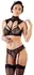 Cottelli Collection Bra Set Lace 80B/M Floral Black Adjustable Straps