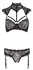 Cottelli Collection Bra Set Lace 80B/M Floral Black Adjustable Straps