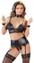 Cottelli Collection Bra and Suspender Set S with Lace & Bondage Details