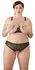 Cottelli Collection Pearl Set Black 2XL - Lace & Pearl Accent Lingerie