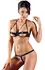Cottelli Collection Bra Set 75B/S Open-Cup with Metal Rings Black