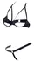 Cottelli Collection Bra Set 75B/S Open-Cup with Metal Rings Black
