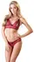 Cottelli Collection Red Lace Bra Set S - Adjustable, Open Cup Design