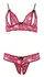 Cottelli Collection Red Lace Bra Set S - Adjustable, Open Cup Design