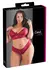 Cottelli Collection Red Lace Lingerie Set 4XL - Wireless, Adjustable Fit