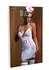 Rimba Hot Nurse Roleplay Set Lace Mesh Dress & Accessories White S/M