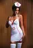 Rimba Hot Nurse Roleplay Set Lace Mesh Dress & Accessories White S/M