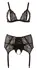 Cottelli Collection Lace Intimate Set 3XL - Open Cup & Suspender Belt