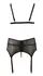Cottelli Collection Bra and Suspender Set 2XL - Black Lace, Adjustable Fit