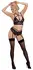 Abierta Fina Bra Set Black XL - Velvet Lace Adjustable Lingerie