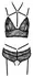 Abierta Fina Bra Set Black M - Lace & Velvet Adjustable Lingerie