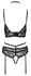 Abierta Fina Bra Set Black M - Lace & Velvet Adjustable Lingerie