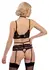 Abierta Fina Bra Set Black S Lace & Velvet Adjustable Straps