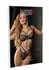 Daring Intimates Fishnet Bra Set With Adjustable Straps Black M/L