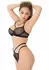 Daring Intimates Fishnet Bra Set With Adjustable Straps Black M/L