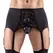 Svenjoyment Men's Microfibre Suspender Belt S with Lace Detail