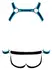 Svenjoyment BONDAGE Men's Jock Set Black/Blue 2XL Neoprene Finish
