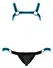Svenjoyment BONDAGE Neoprene Look Chest Harness & Jock Set L Black/Blue