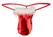 Cottelli Collection Men's Metallic Red Briefs with White Feathers S-L