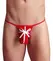 Cottelli Collection Men's Red Velvet String S-L with Satin Bow