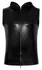 Noir Powernet Hoodie Shirt L Snakeskin Look, Sleeveless, Stretch-Fit