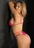 Daring Intimates Strappy Floral Lace Bra Set Hot Pink Adjustable