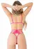 Daring Intimates Strappy Floral Lace Bra Set Hot Pink Adjustable