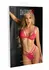 Daring Intimates Strappy Floral Lace Bra Set Hot Pink Adjustable